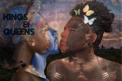 Butterflies in an African American Woman's Hair